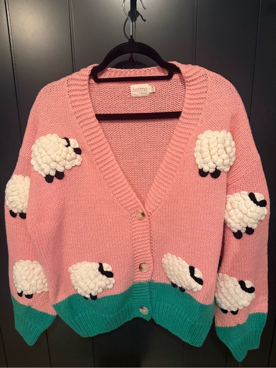 Dreamers By Debut Sweaters - 🐑 Dreamers by Debut Pink Counting Sheep Knit Cardigan Sweater 🐑